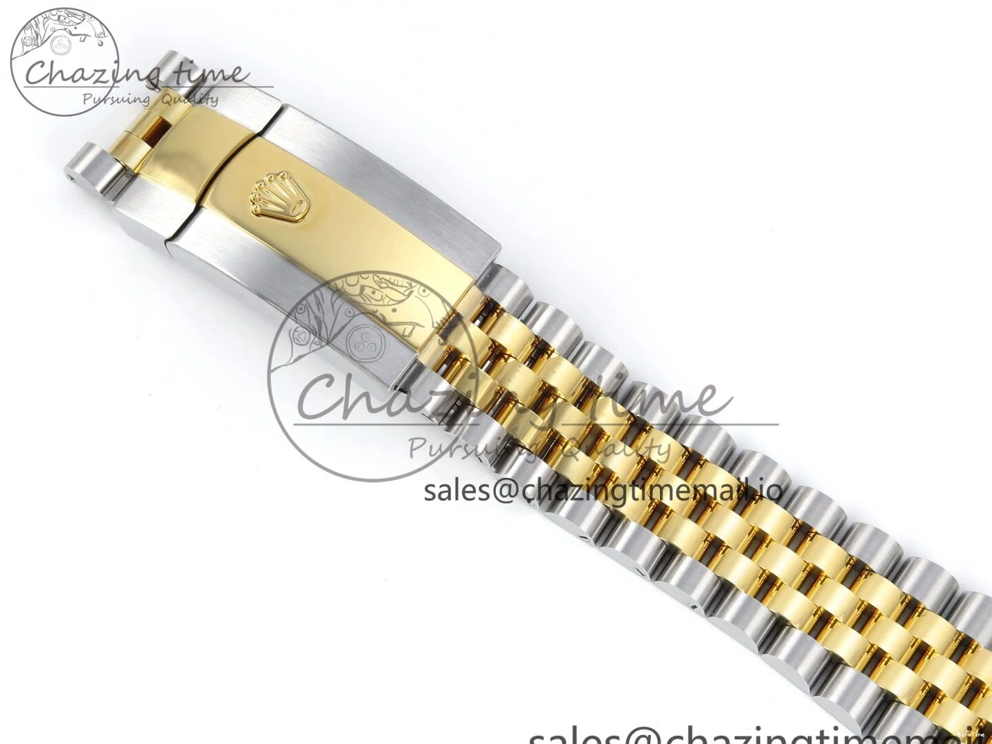 MiroTime 0109 Stretchable DateJust 36 126283RBR EWEF Best Edition Black Diamonds Dial on SS YG Jubilee Bracelet A 634